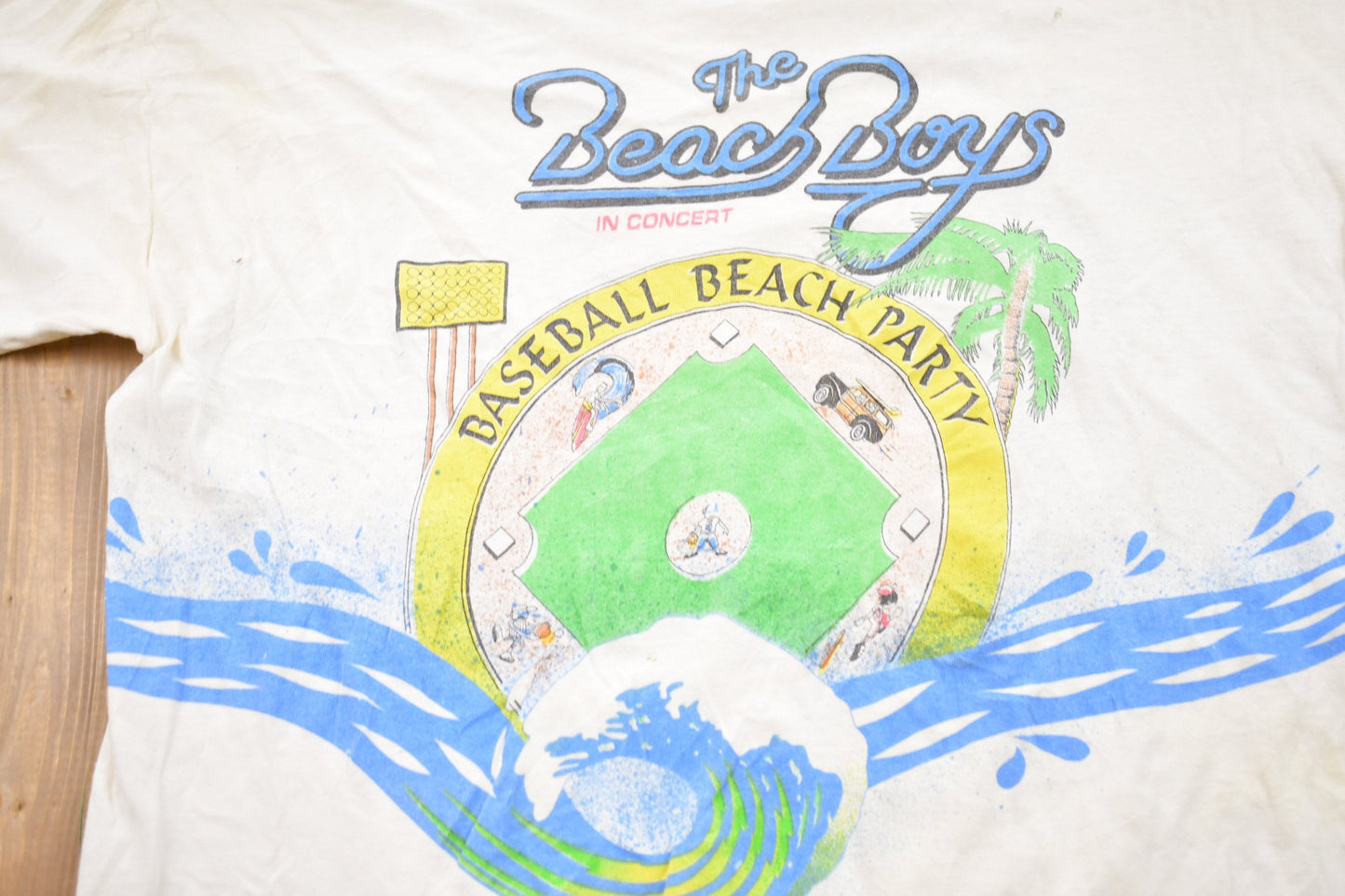 Vintage 1990s The Beach Boys Baseball Beach Party Band Graphic T-Shirt