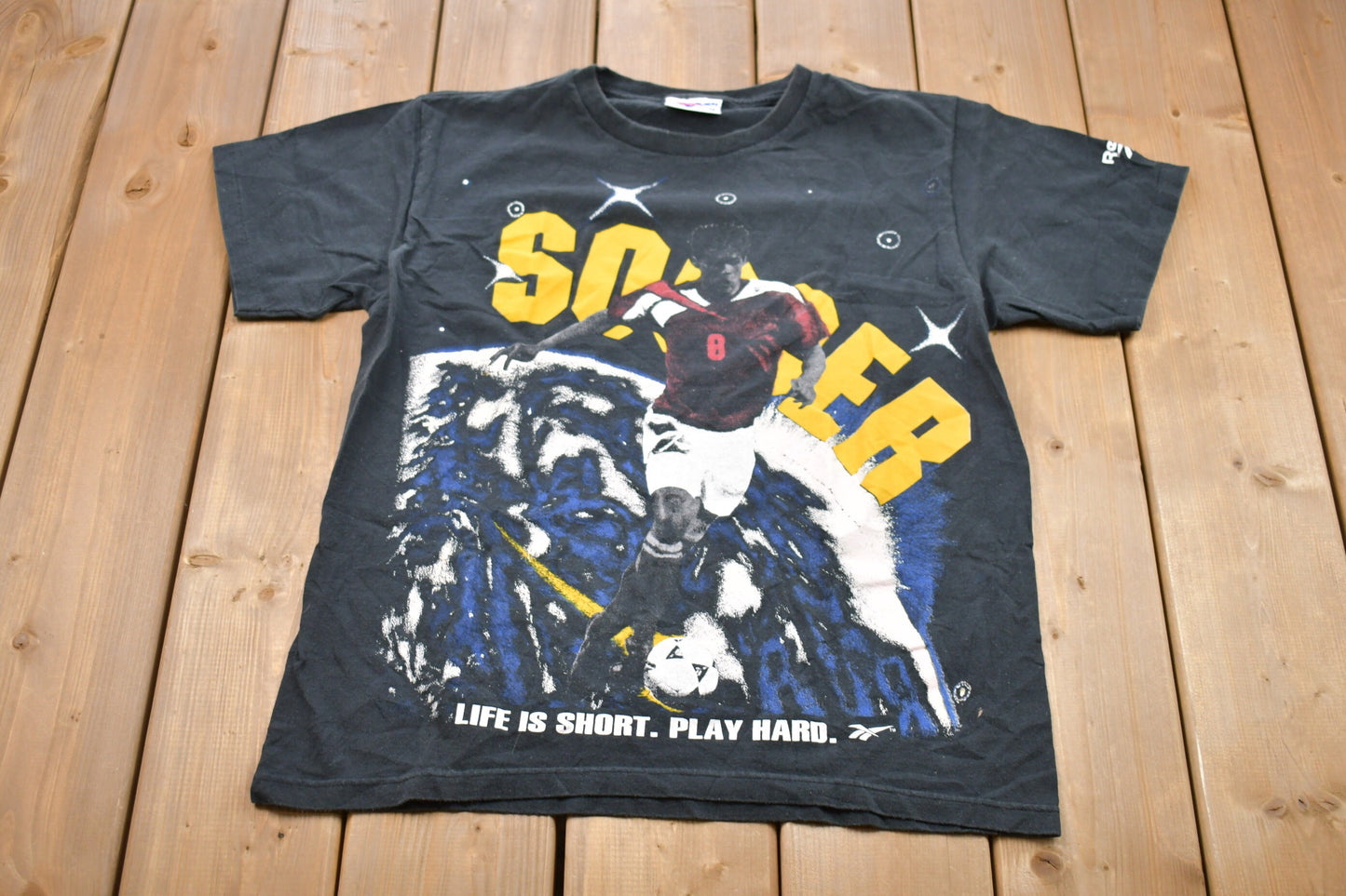 Vintage 1990s Reebok Soccer Graphic T-Shirt