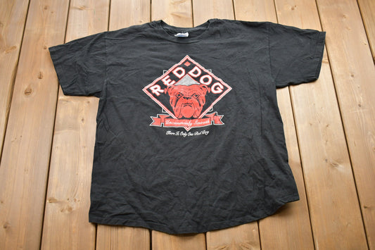 Vintage 1990s Red Dog Graphic T-Shirt / Graphic / 80s / 90s / Streetwear / Retro Style / Single Stitch / Made In USA