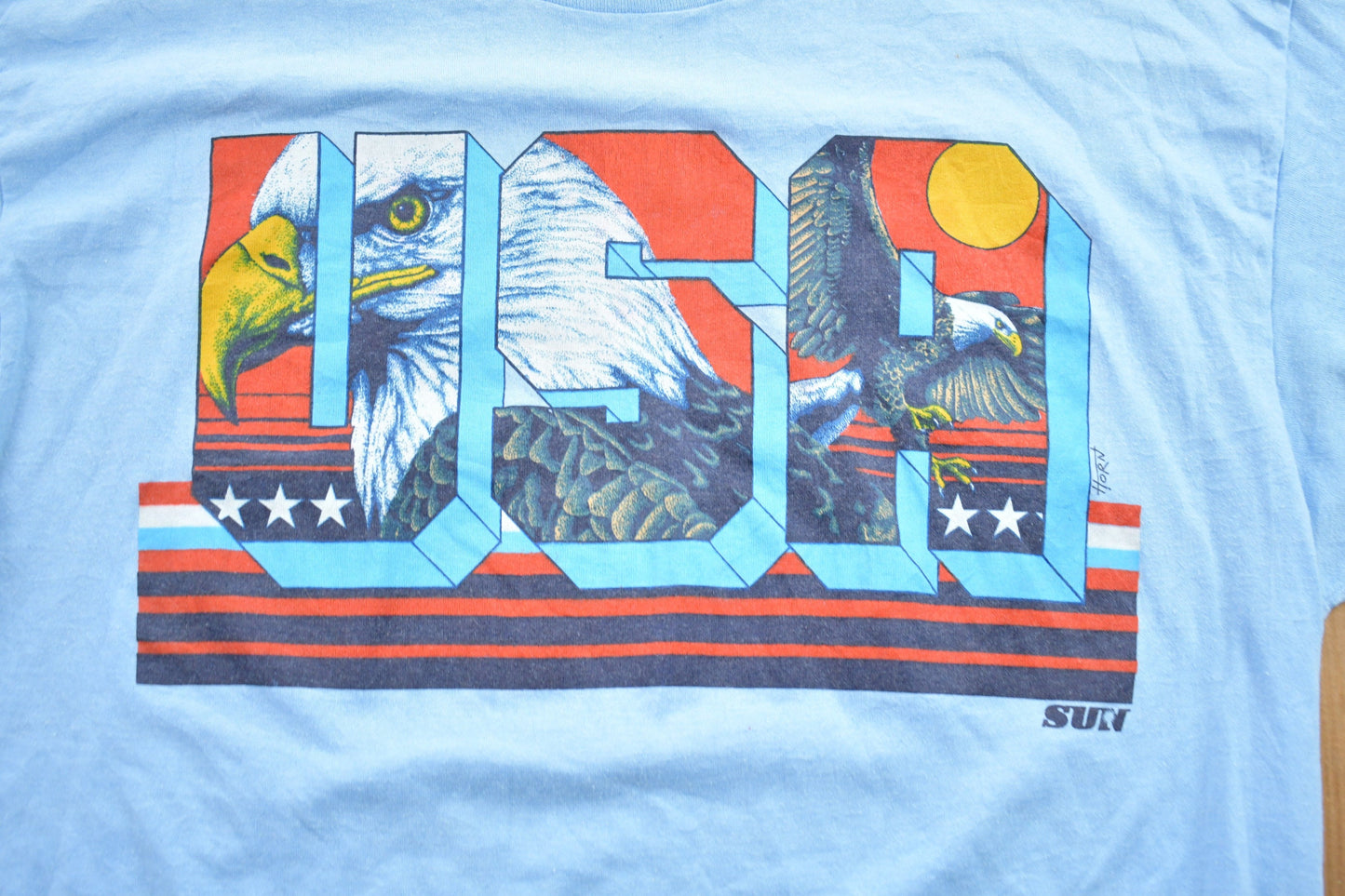 Vintage 1980s USA Bald Eagle Pride Graphic T-Shirt / Graphic / 80s / 90s / Streetwear / Retro Style / Single Stitch / Made In USA