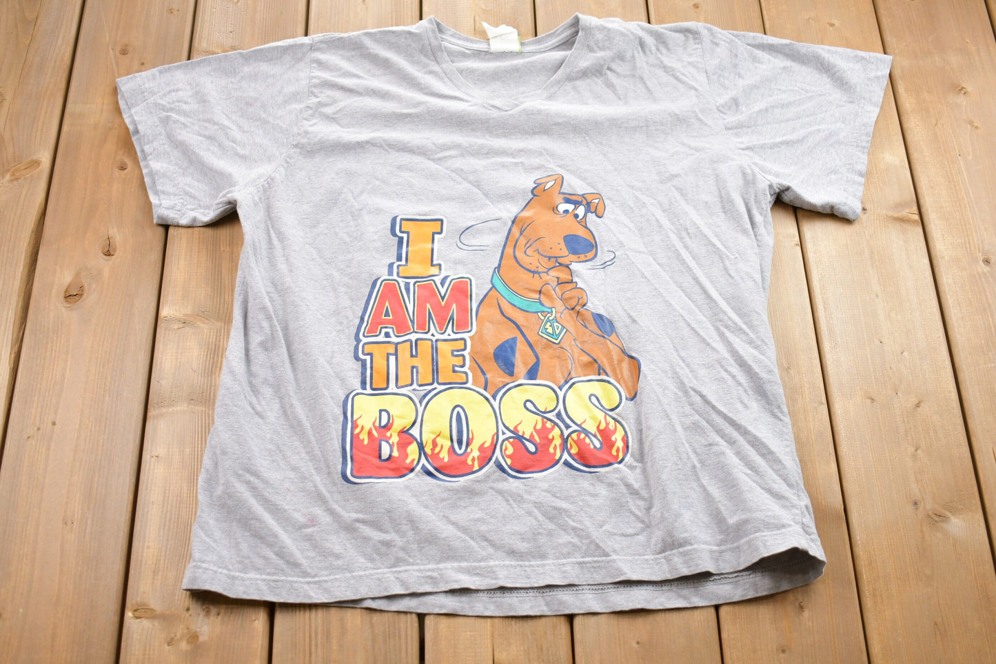 Vintage 1990s Scooby Doo I Am The Boss T-Shirt / Graphic / 80s / 90s / Streetwear / Retro Style / Single Stitch / Vintage Scooby-Doo