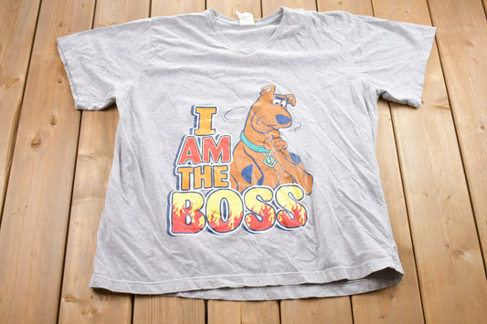 Vintage 1990s Scooby Doo I Am The Boss T-Shirt / Graphic / 80s / 90s / Streetwear / Retro Style / Single Stitch / Vintage Scooby-Doo