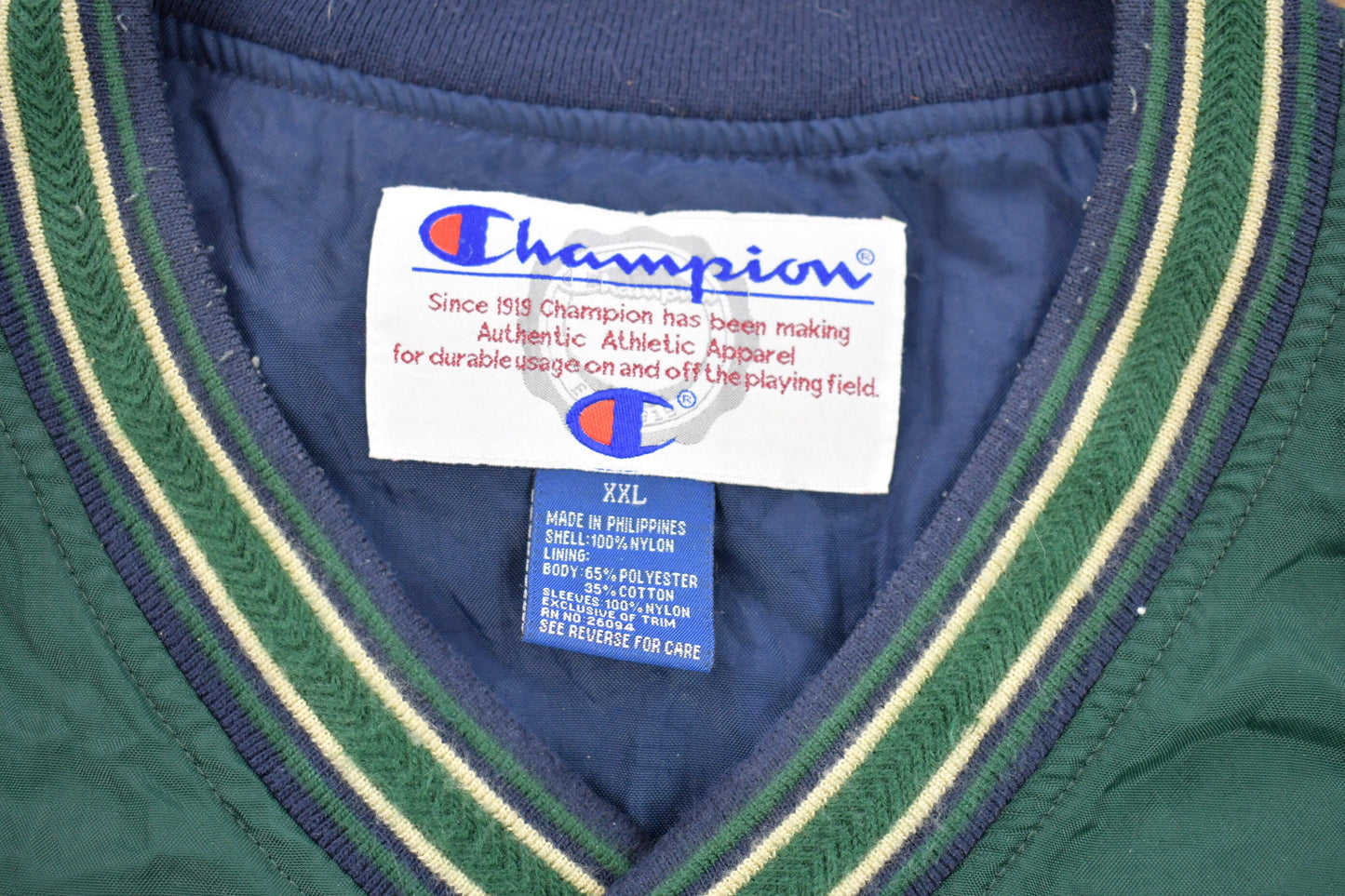 Vintage 1990s Champion Notre Dame Graphic Windbreaker Jacket / 90s Champion / Athletic Spring Summer Sportswear / Streetwear / Athleisure