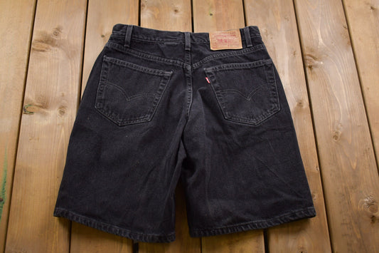 Vintage 1990s 550 Black Jean Shorts / 90s Levi's Shorts / Streetwear Fashion / Bottoms / Light Wash / Vintage Jeans/ Jorts