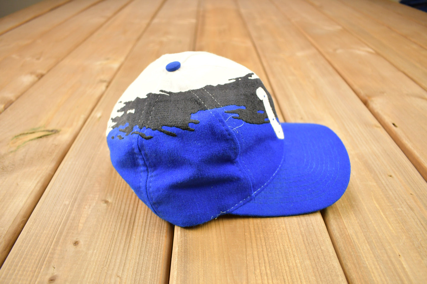 Vintage 1990s Indianapolis Colts NFL Logo Athletic Paint Splash Snap Back Hat