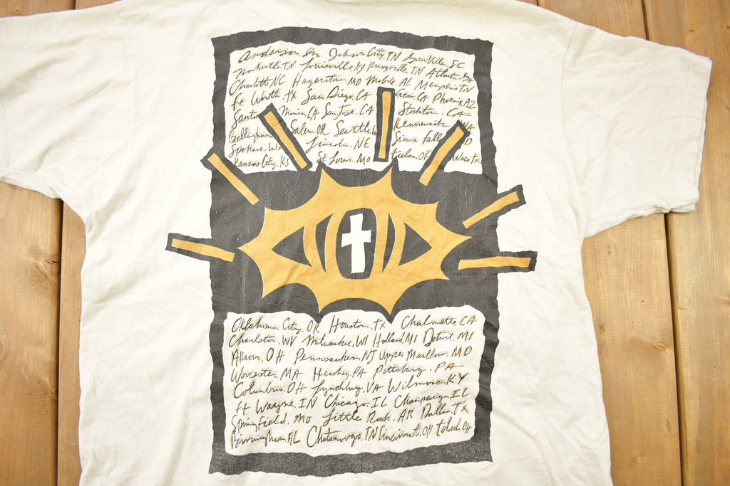 Vintage 1992 DC Talk Free At Last Christian Rock Band T-shirt