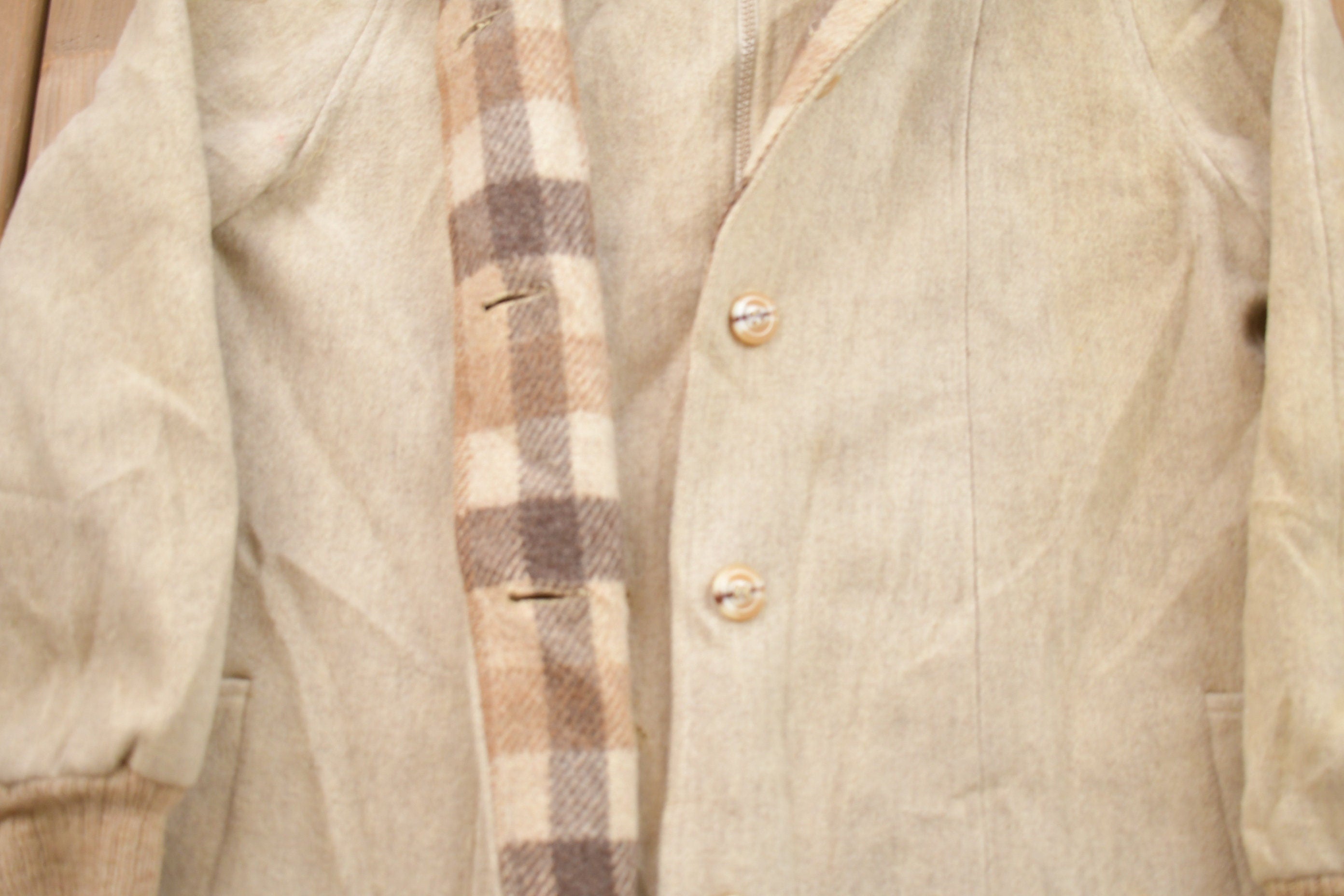 Vintage 1990s 100% Wool Hooded Jacket