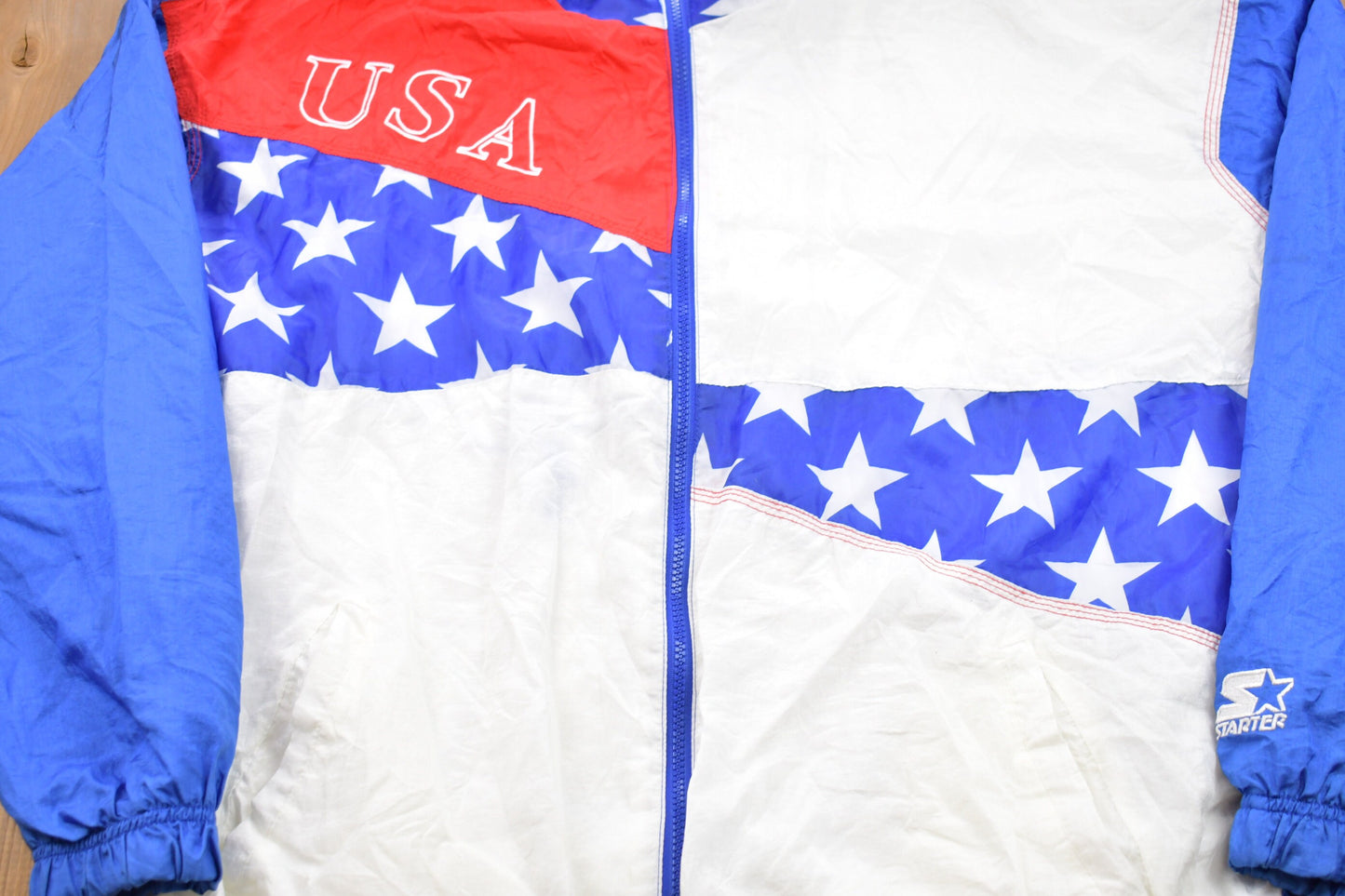 Vintage 1996 Starter USA Atlanta Olympic All Over Print Windbreaker Jacket