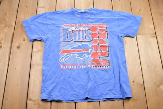 Vintage 1995 Buffalo Bills NFL Champs Graphic T-Shirt / Graphic / 90s / Streetwear / Retro Style / Single Stitch / Made In USA / 90s NFL