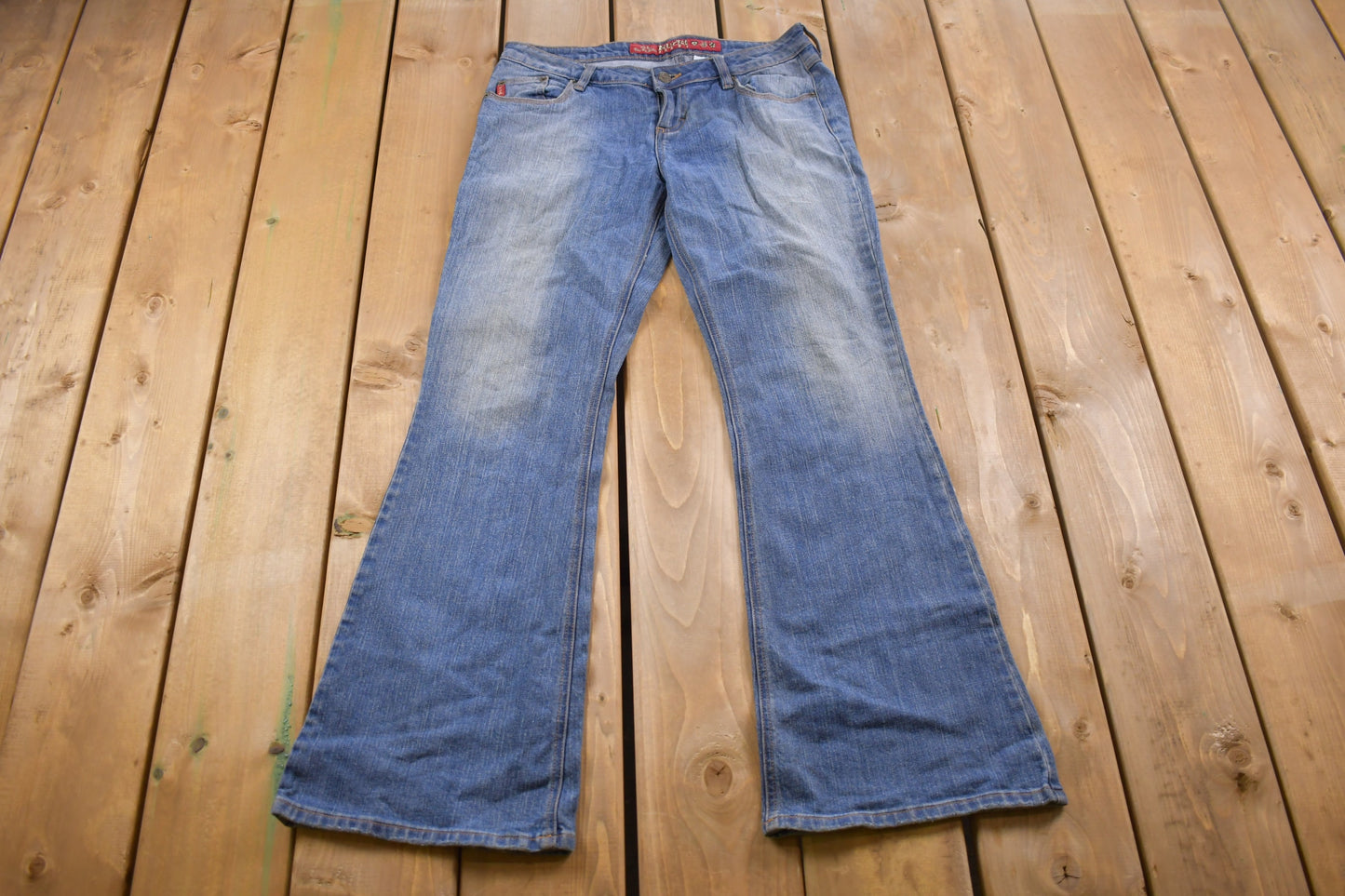 Vintage 1990's Mudd Light Wash Denim Bell Bottoms 30 x 31 / 90s Fashion / Streetwear Fashion / Vintage Pants