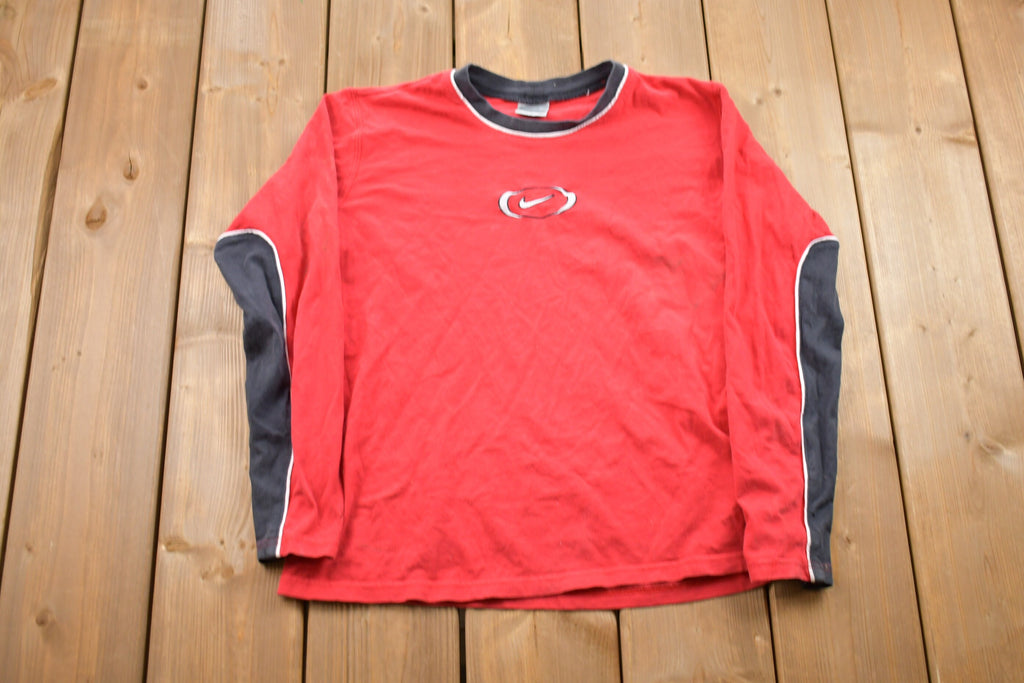 Vintage 1990s Nike Embroidered Graphic Long Sleeve T-Shirt
