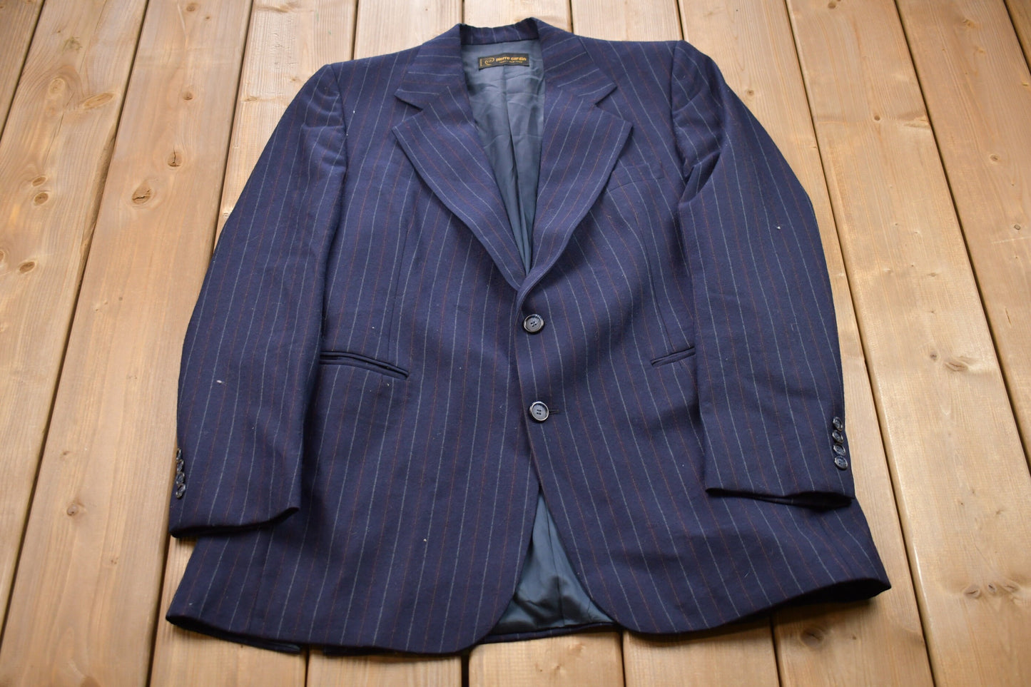 Vintage 1990s Pierre Cardin Striped Blazer Jacket