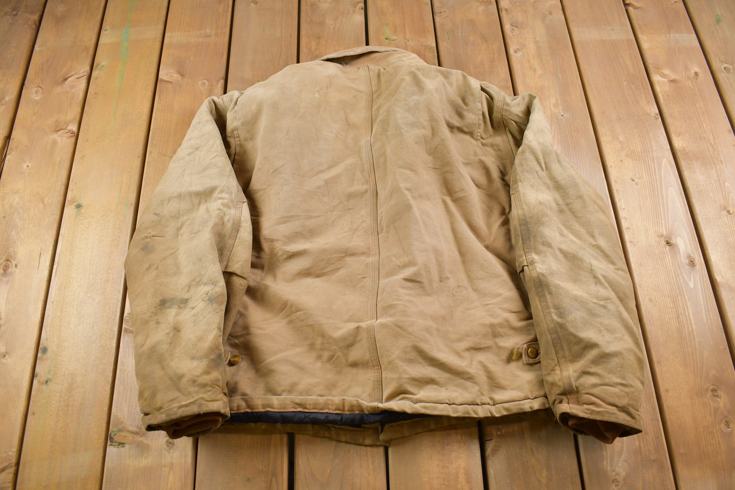 Vintage 1990s Carhartt Traditional Jacket / Workwear / Streetwear / Quilt Lined Jacket / Distressed Carhartt