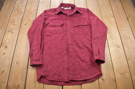 Vintage 1990s L.L Bean Suede Button Up Shirt