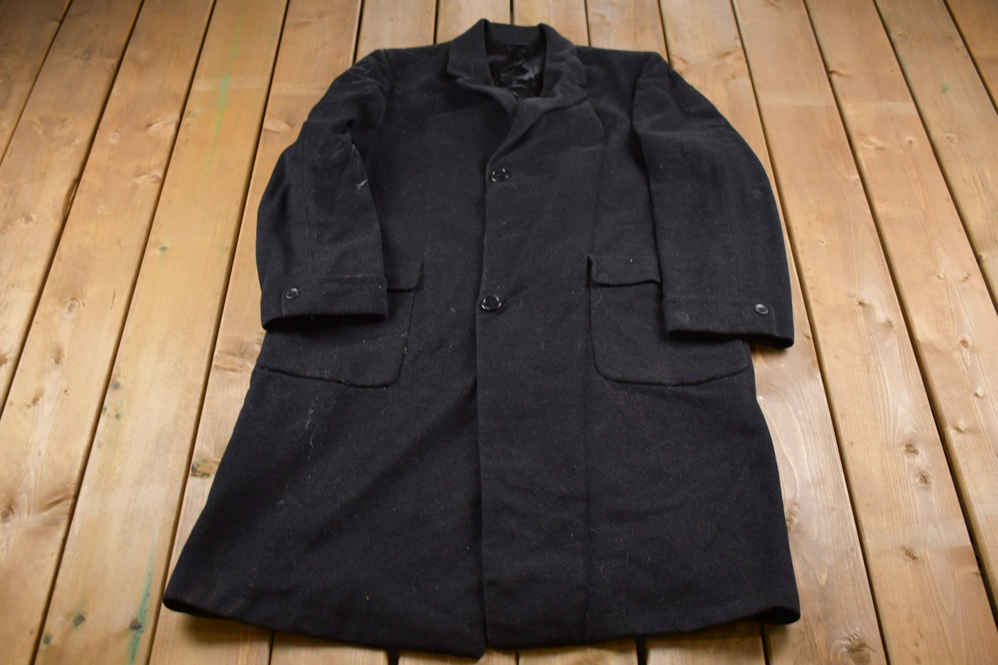 Vintage 1990s 100% Wool Full Length Jacket