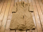 Vintage 1980s Canvas Double Breasted Trench Coat