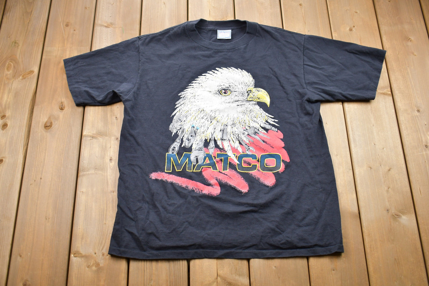 Vintage 1990s Matco Eagle Graphic T-Shirt / Graphic / 80s / 90s / Streetwear / Retro Style / Single Stitch / Made In USA