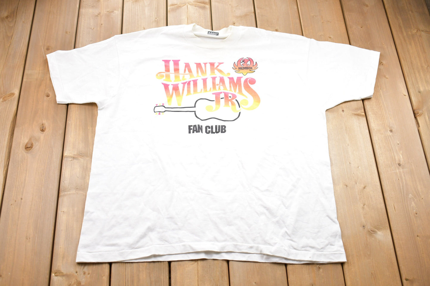 Vintage 1990s Hank Williams JR Fan Club Graphic T-Shirt / Graphic / 80s / 90s / Streetwear / Retro Style / Single Stitch / Made In USA