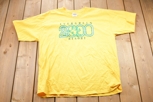 Vintage 2000 Evergreen Resort Graphic T-Shirt / Graphic / 2000 T-Shirt / Streetwear / Retro Style / Resort T-Shirt / Graphic Tee