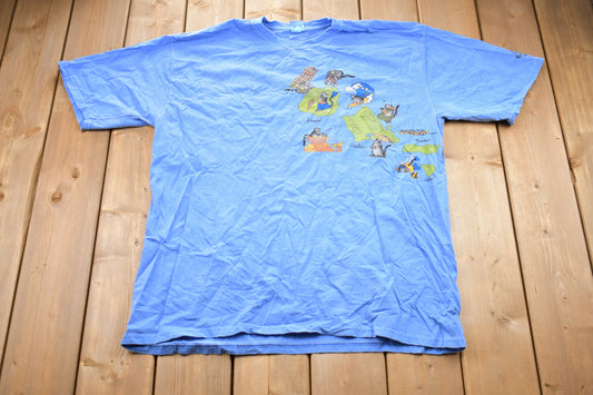 Vintage 1990s Hawaii Graphic T-Shirt / Graphic / 90s / Streetwear / Retro Style / Vacation T-Shirt / Island Tee / Funny Animals Tee