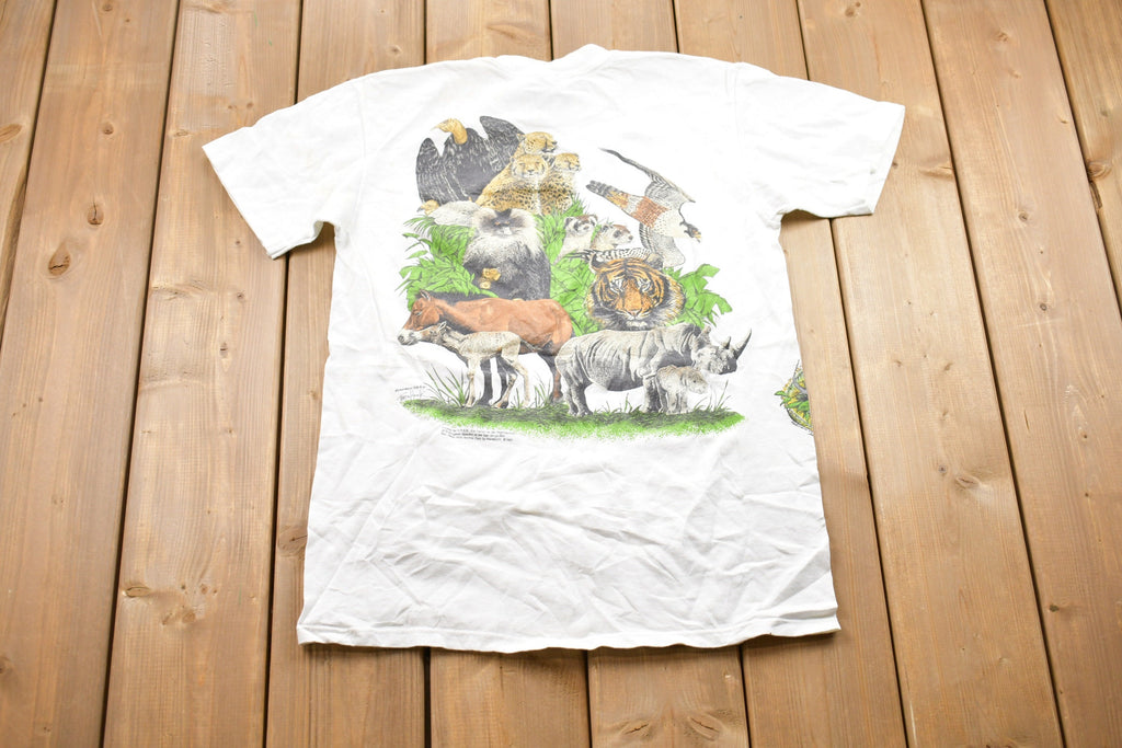 Vintage 1980s Animal Print Graphic T-Shirt