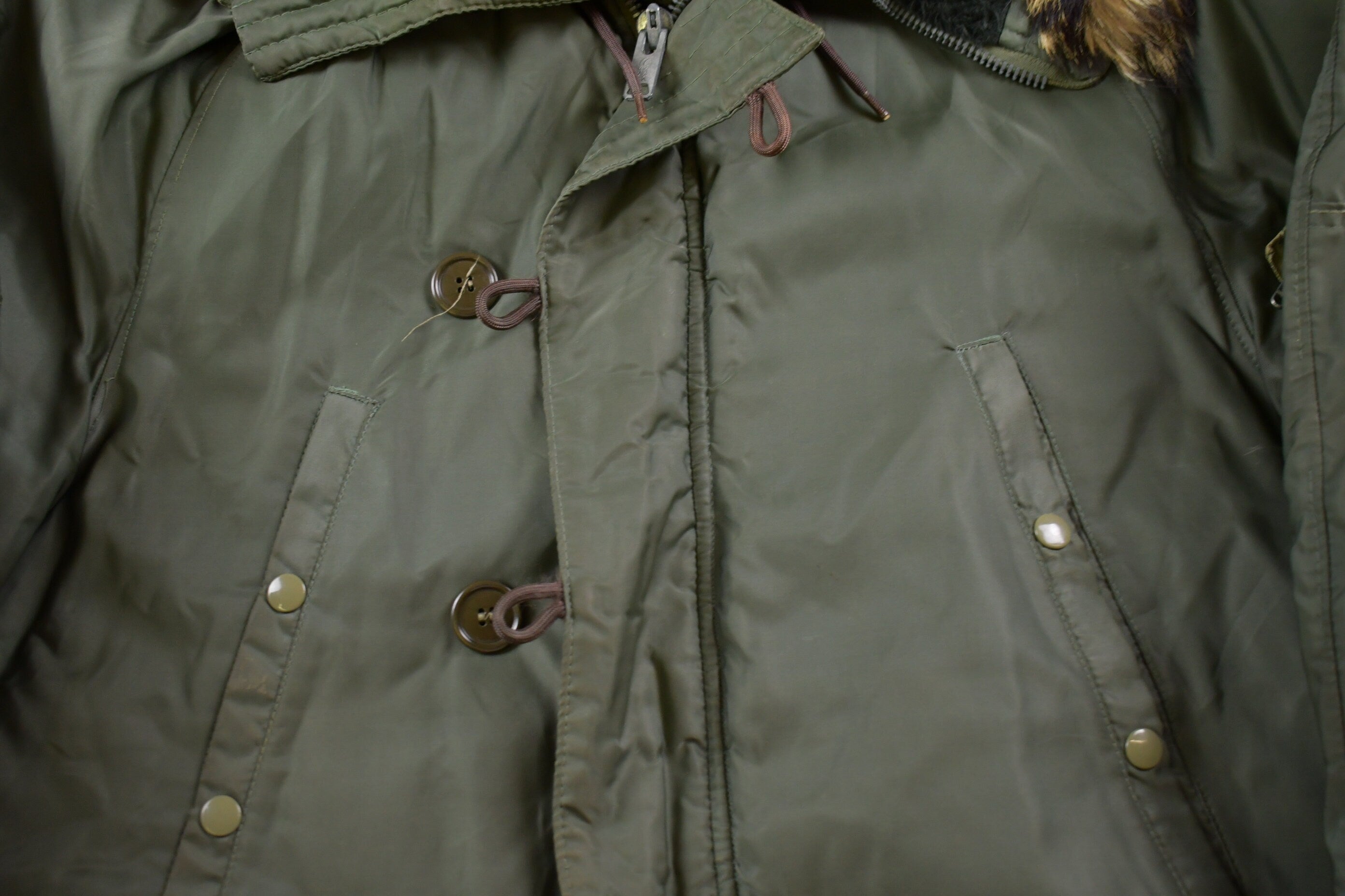 Vintage 1970s Full Length Fur Hooded Puffer Jacket