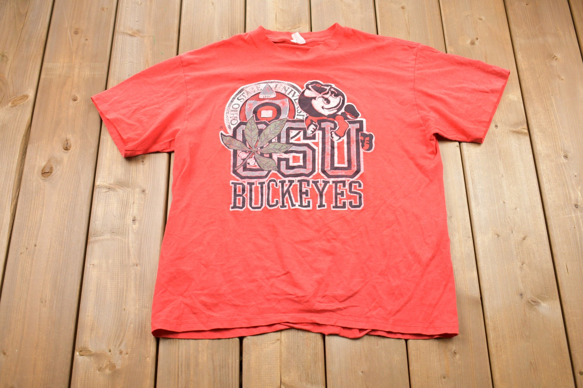 Vintage 1980s University of Ohio State Buckeyes Graphic Collegiate T-Shirt