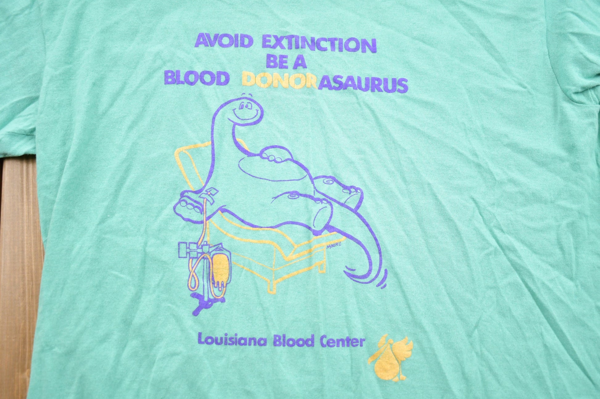 Vintage 1980s Louisiana Blood Center Graphic T-Shirt