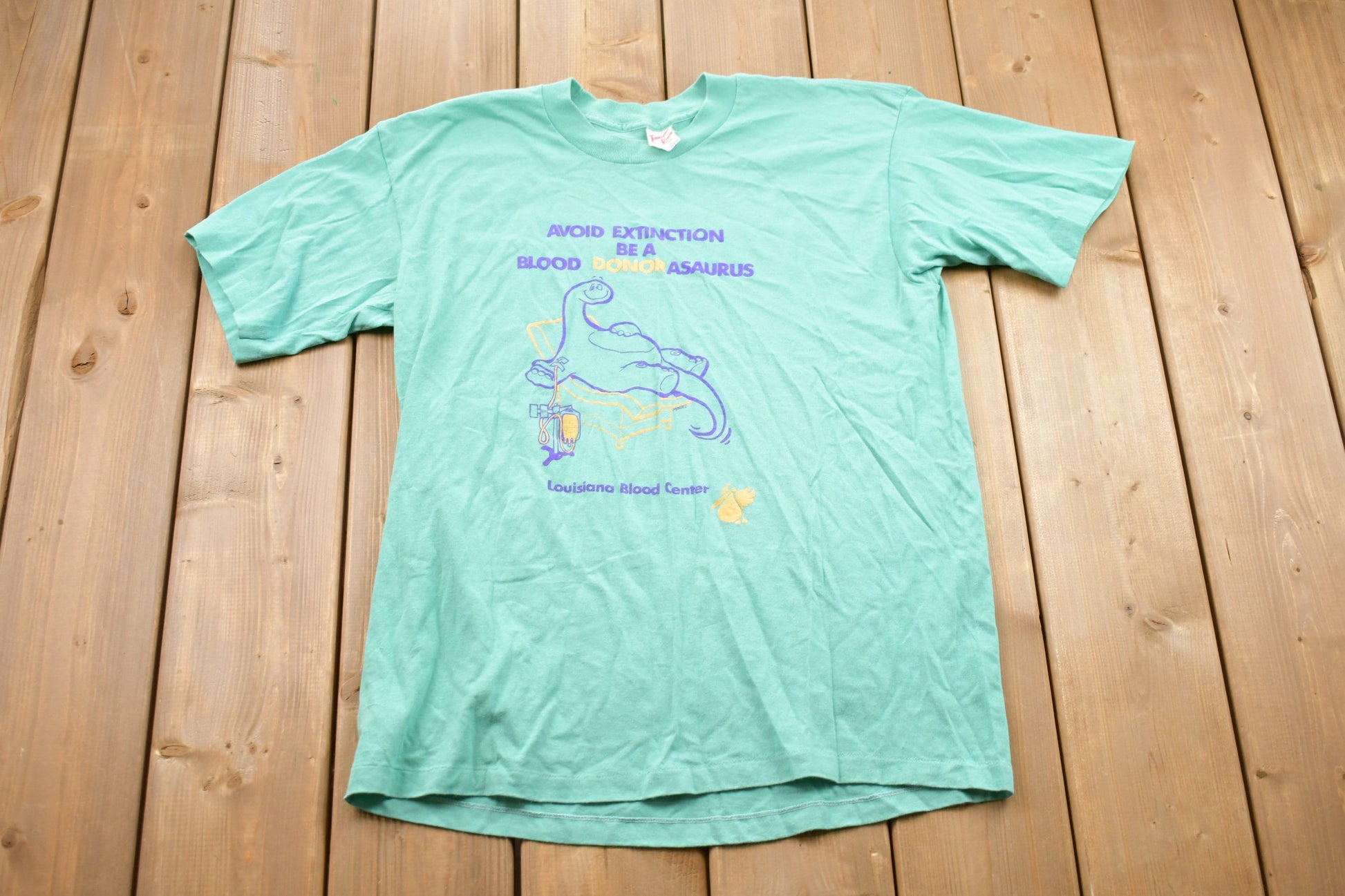 Vintage 1980s Louisiana Blood Center Graphic T-Shirt