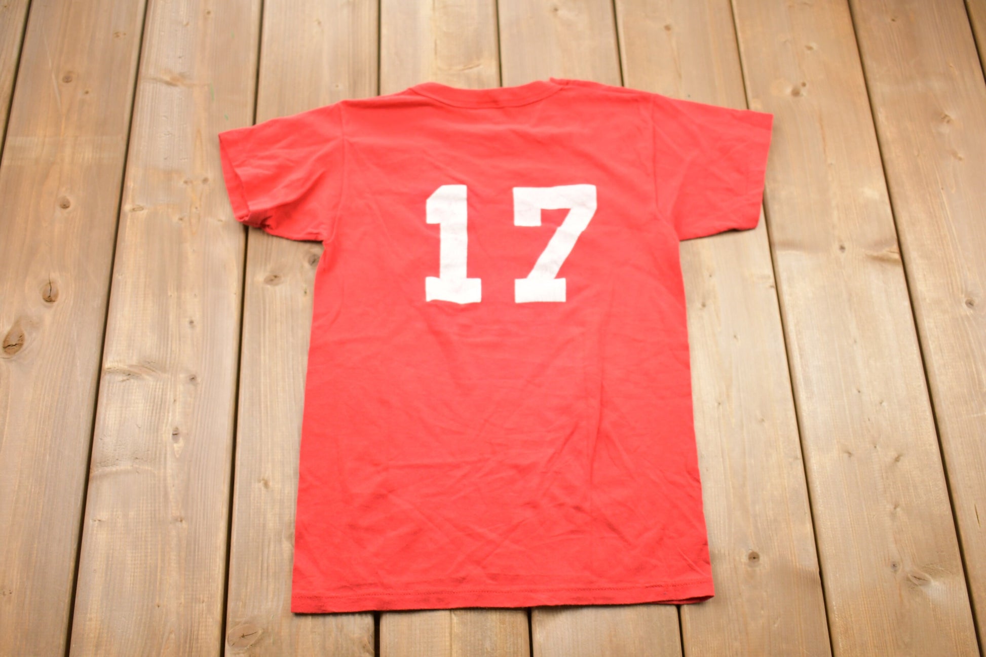 Vintage 1980s Kids Russell Athletic Maple Grove Soccer Graphic T-Shirt