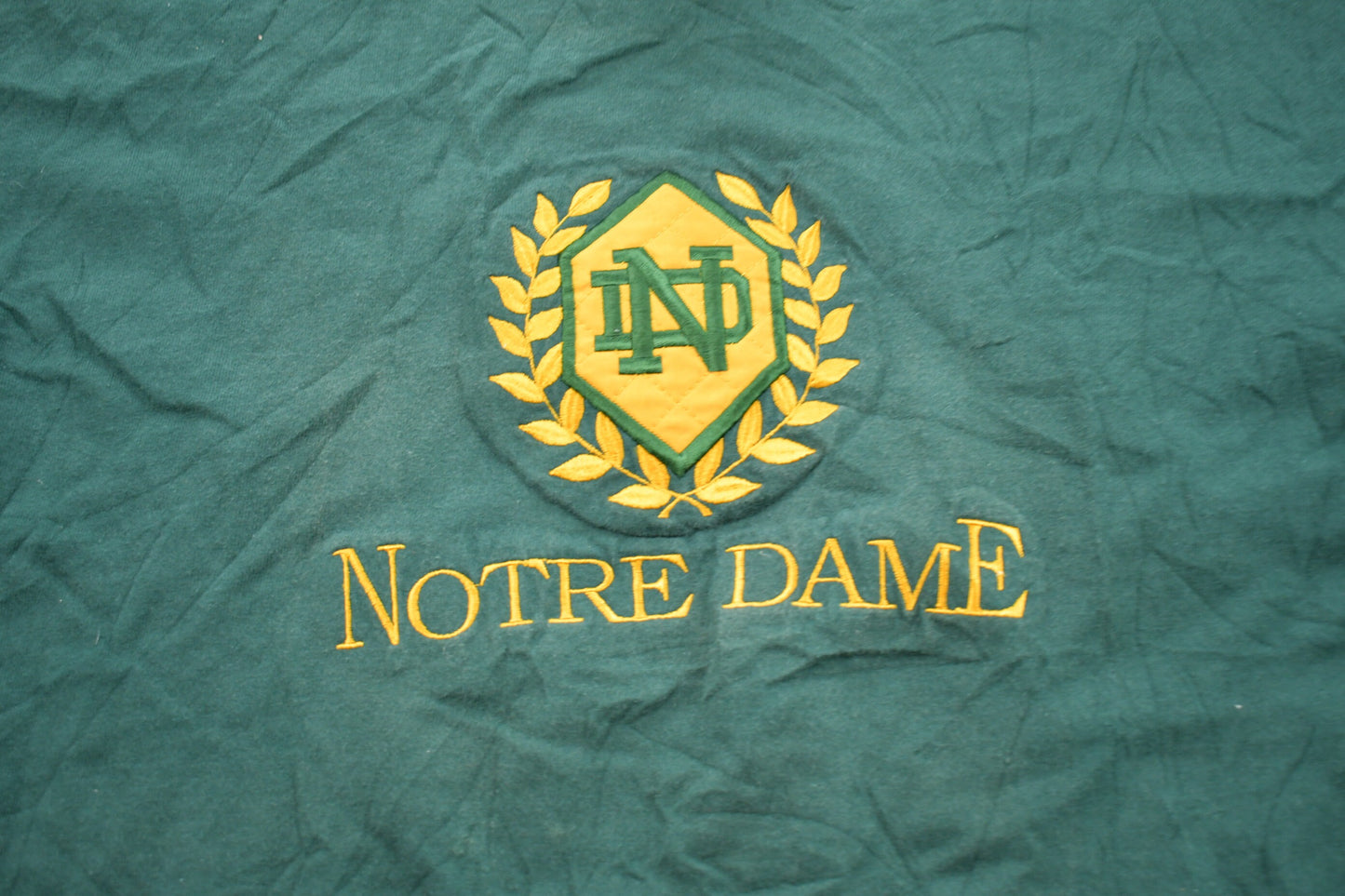 Vintage 1990s University of Notre Dame Fighting Irish Embroidered Collegiate T-Shirt / NCAA Tee / Americana / Sportswear / Athleisure