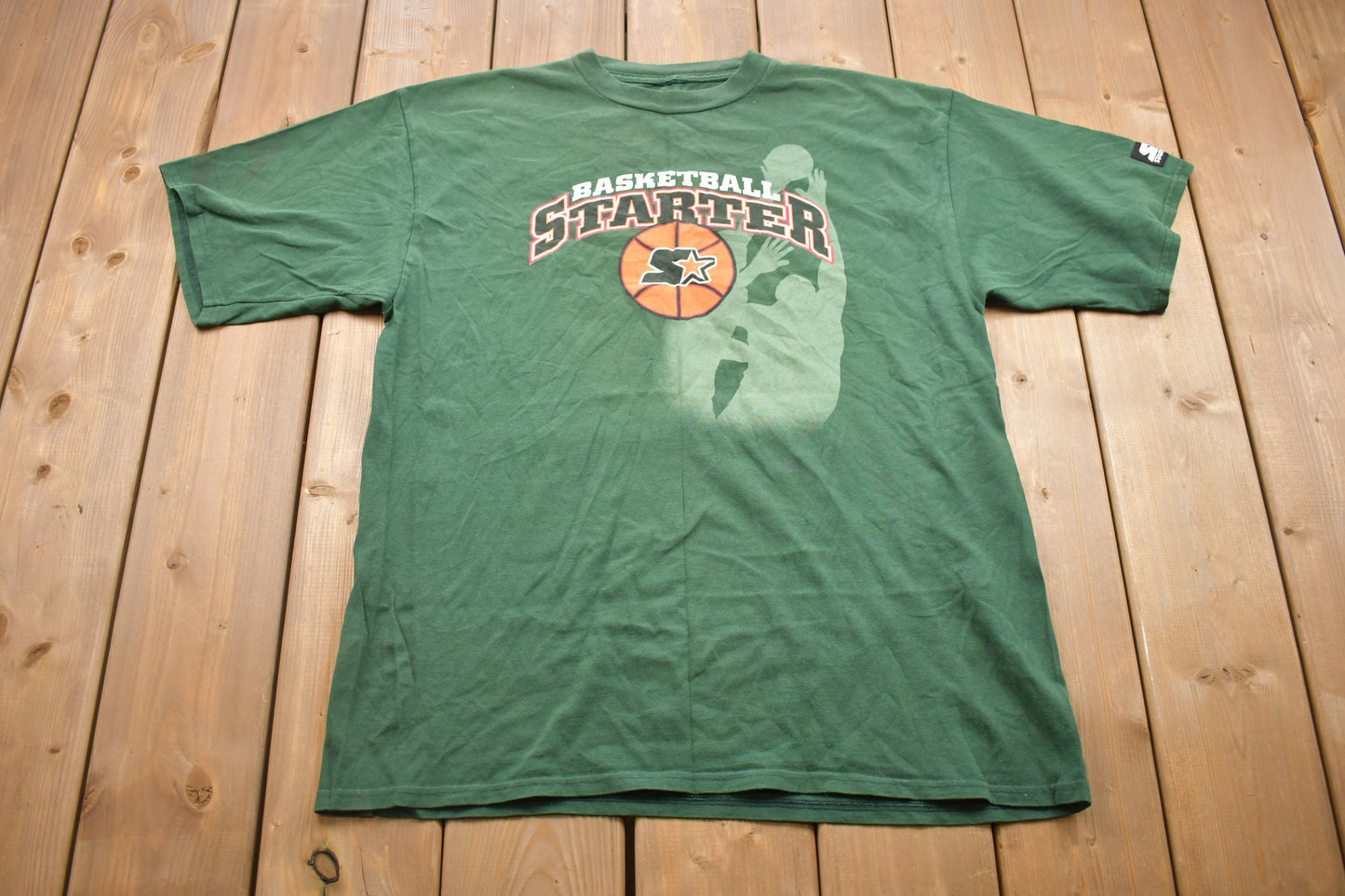 Vintage 1990s Starter Basketball Graphic T-Shirt / Made In USA / NBA Basketball / Sportswear / 90s Streetwear / Sportswear