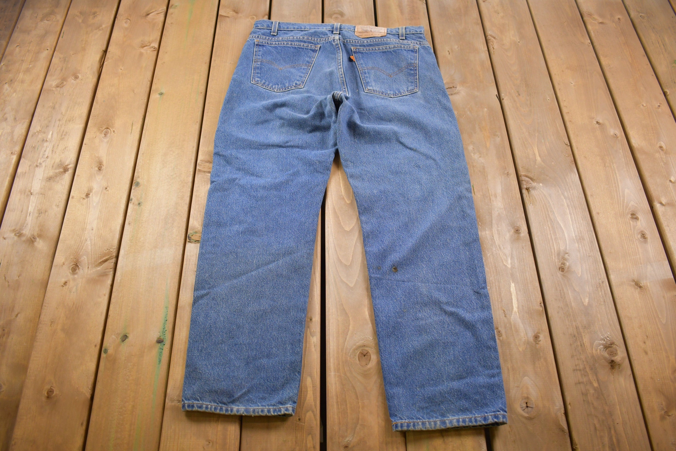 Vintage 1970s Levi's 505 Orange Tab Jeans Size 34 x 29