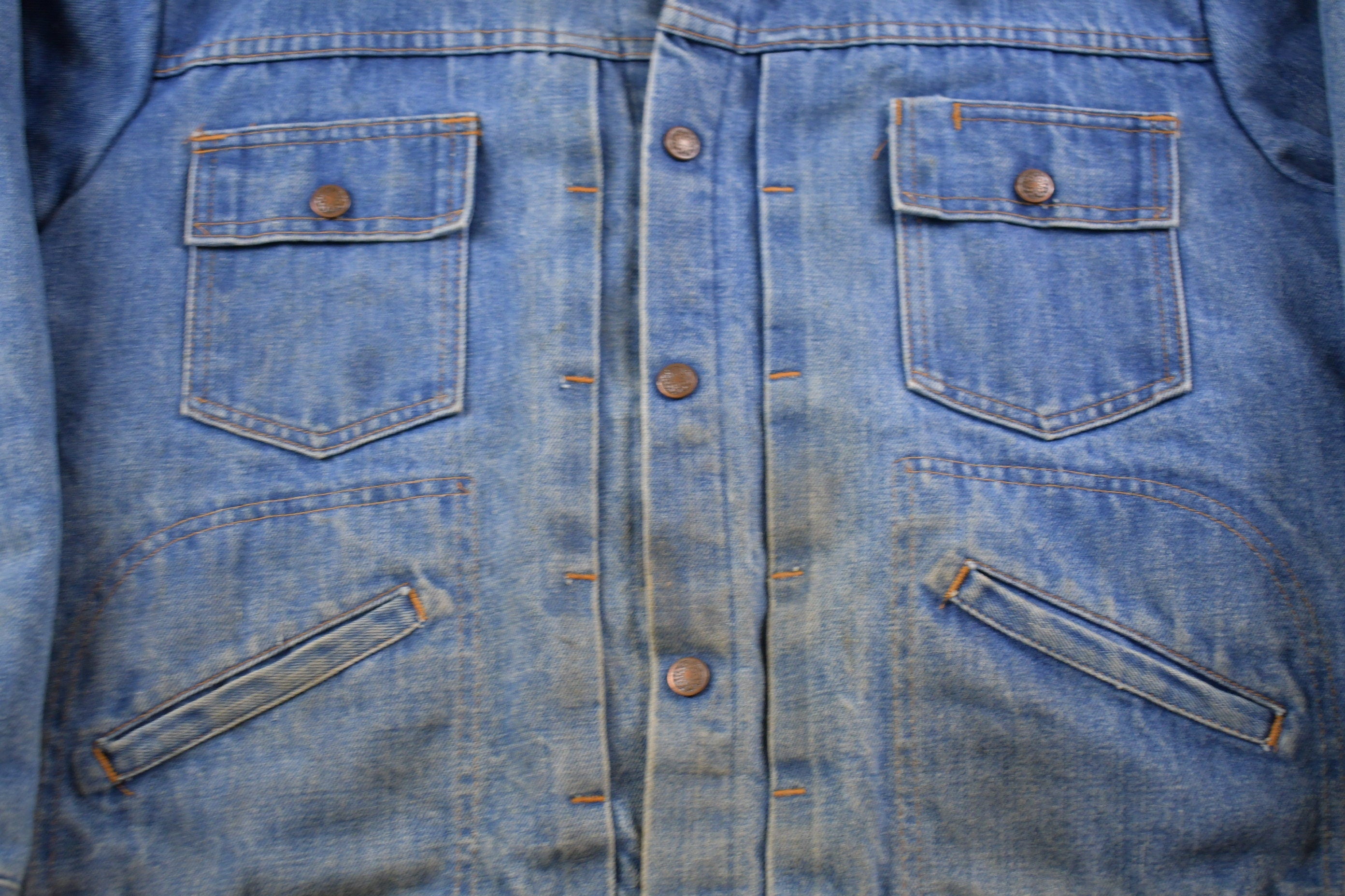 Vintage 1960s Quilt Lined Denim Jean Jacket