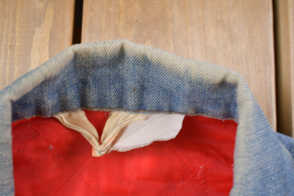 Vintage 1960s Quilt Lined Denim Jean Jacket
