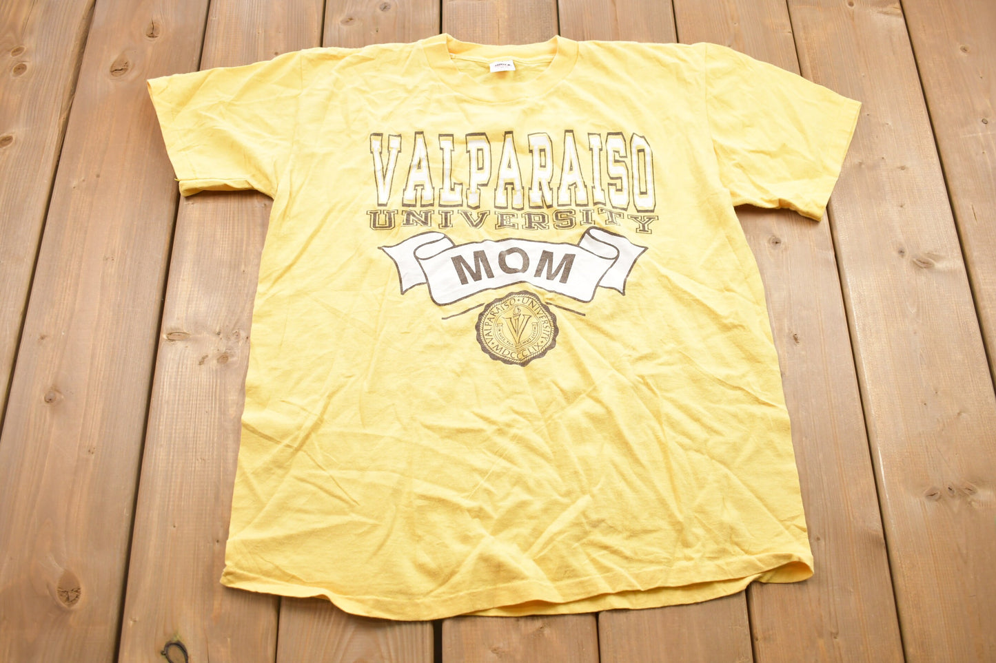 Vintage 1990s Valparaiso University Collegiate Mom T-Shirt / Made in USA / NCAA Tee / Americana / Sportswear