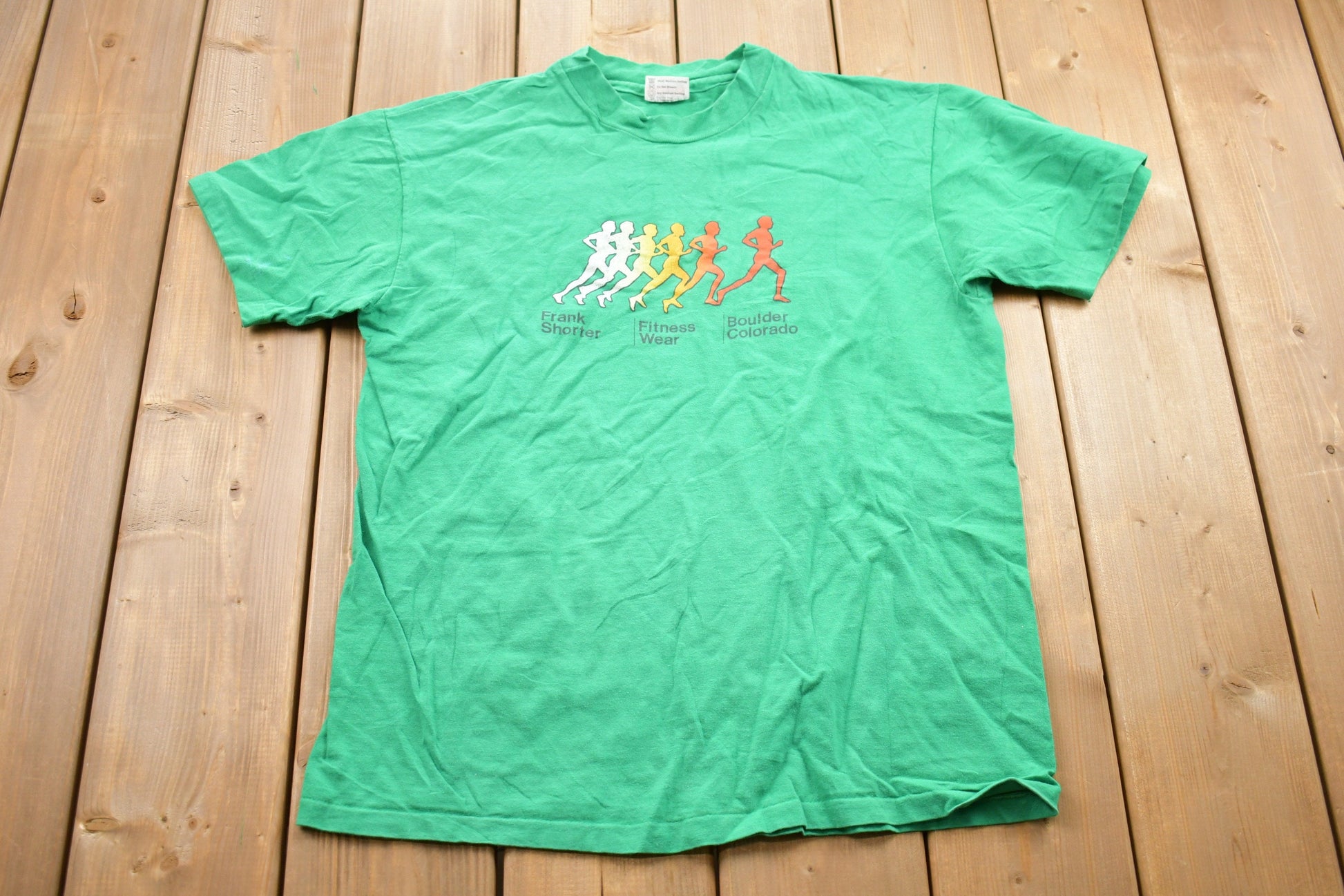 Vintage 1980s Boulder Colorado Running Graphic T-Shirt