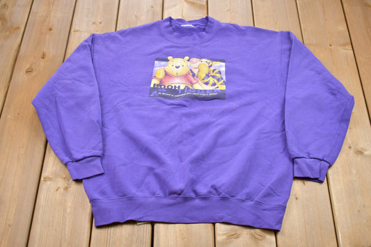 Vintage 1990s Disney Pooh & Tigger Graphic Crewneck Sweatshirt / 90s Crewneck / Made In USA / Athleisure / Streetwear / 90s Disney Crewneck