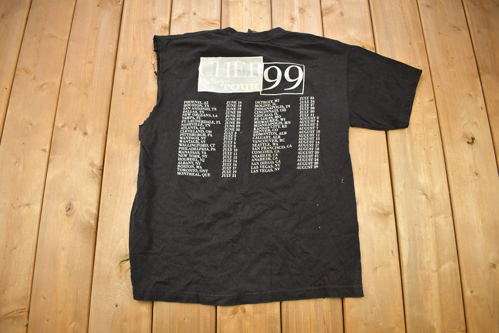 Vintage 1999 Cher Believe Tour Chopped Band T-shirt