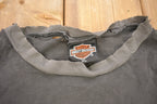Vintage 1980s Harley Davidson Singapore 3D Emblem Distressed T-Shirt
