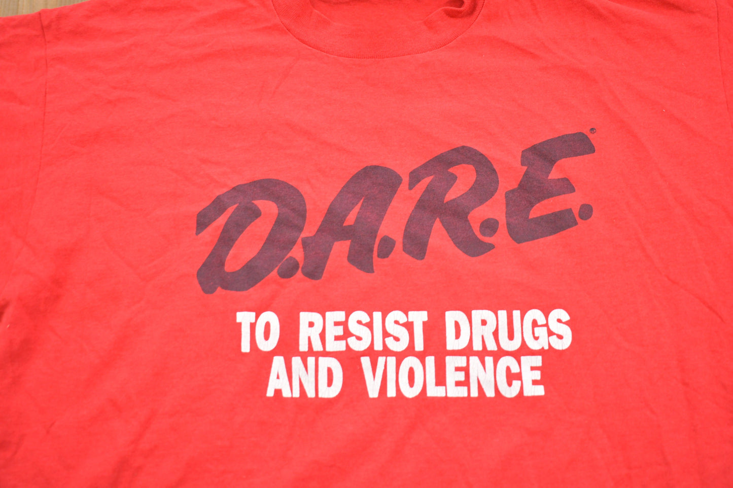 Vintage 1990s DARE Graphic T-Shirt / Graphic / Resist Drugs And Violence / Streetwear / Retro Style / Single Stitch / Made In USA