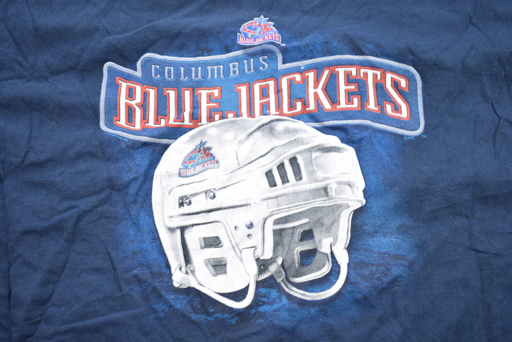 Vintage 1990s Columbus Blue Jackets NHL Graphic T-Shirt