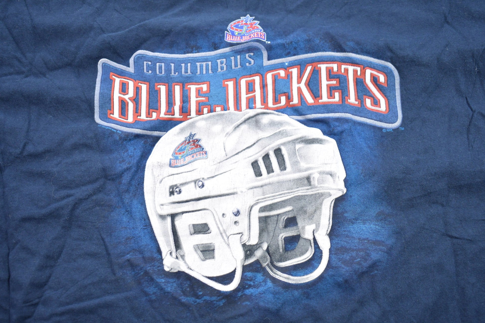 Vintage 1990s Columbus Blue Jackets NHL Graphic T-Shirt