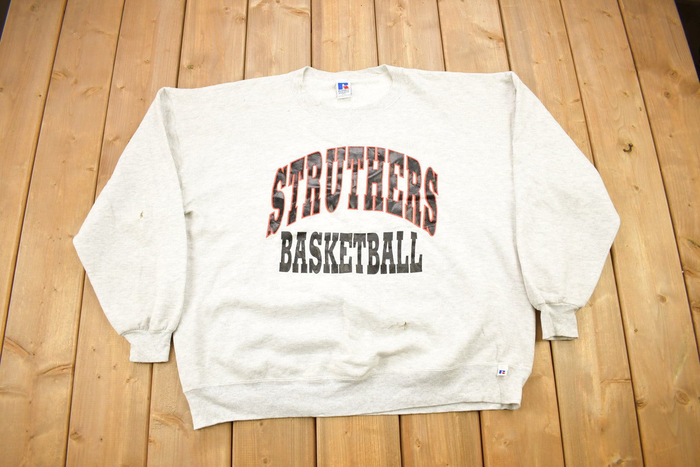 Vintage 1990s Struthers Basketball Russell Athletics Crewneck Sweatshirt / 90s Crewneck / Made In USA / Athleisure / Streetwear /