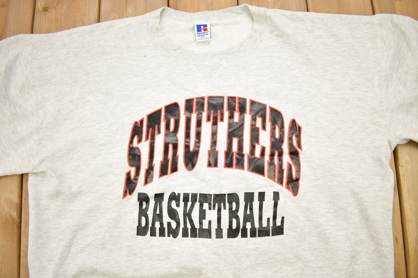 Vintage 1990s Struthers Basketball Russell Athletics Crewneck Sweatshirt / 90s Crewneck / Made In USA / Athleisure / Streetwear /