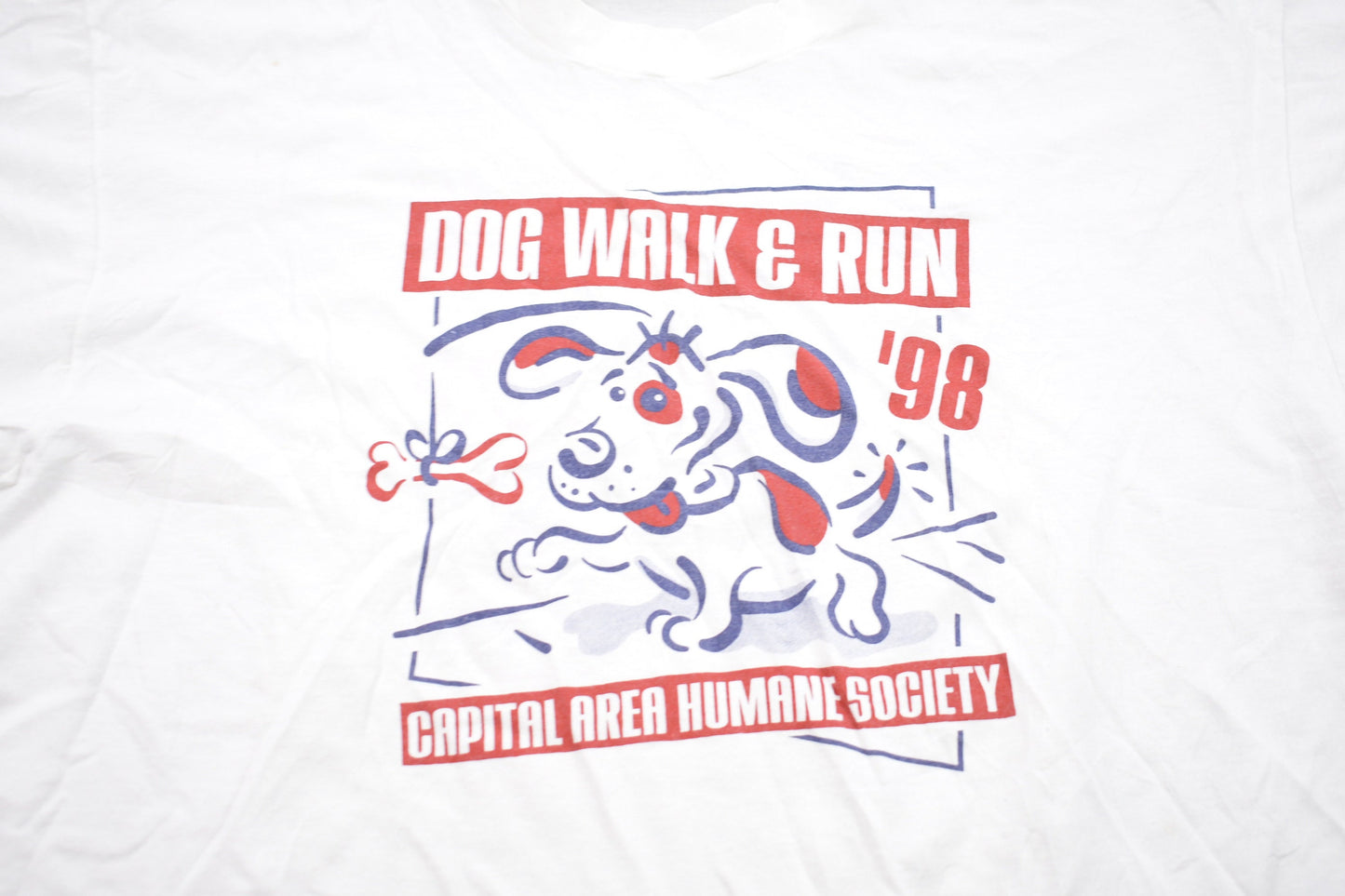 Vintage 1998 Dog Walk & Run Graphic T-Shirt / Graphic / 80s / 90s / Streetwear / Retro Style / Dog Graphic / Marathon T-Shirt