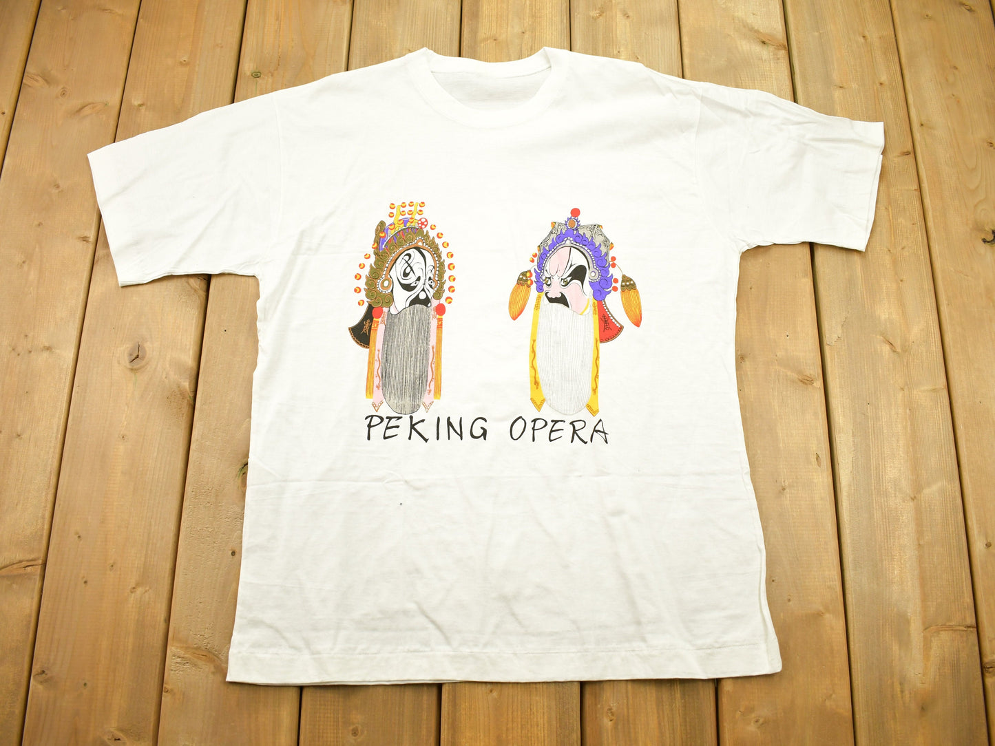 Vintage 1990s Peking Opera Vintage Single Stitch T-Shirt / Chinese Theater / 80s / 90s / Streetwear / Retro Style / Entertainment