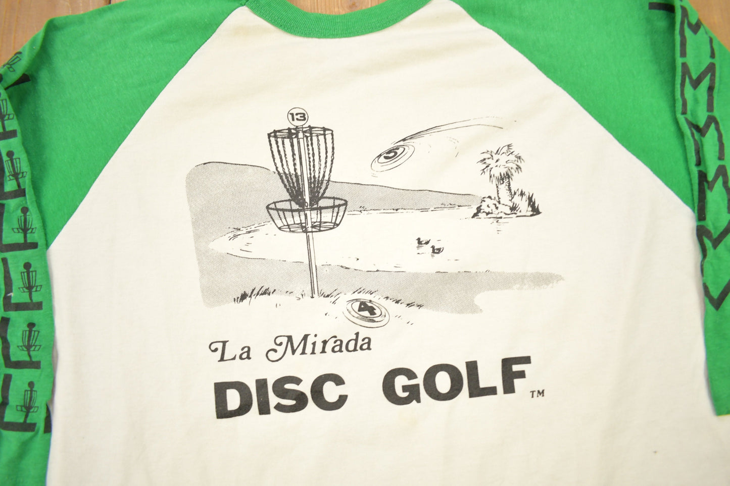 Vintage 1980s La Mirada Disco Golf Graphic Raglan T Shirt / Vintage T Shirt / Streetwear / Graphic Tee / Single Stitch / Made In USA