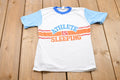 Vintage 1980s Boys Athlete Graphic Ringer T-Shirt