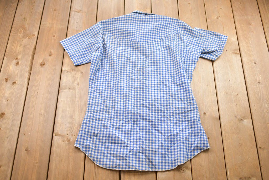 Vintage 1970s Ely Plains Plaid Button Up Western Shirt